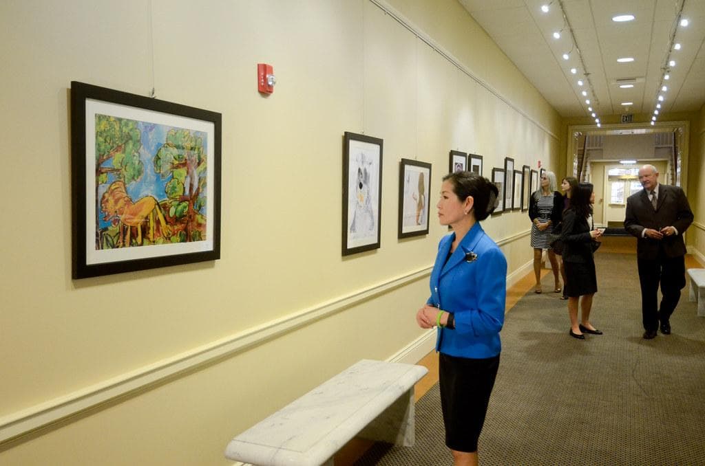 Contemporary art on display