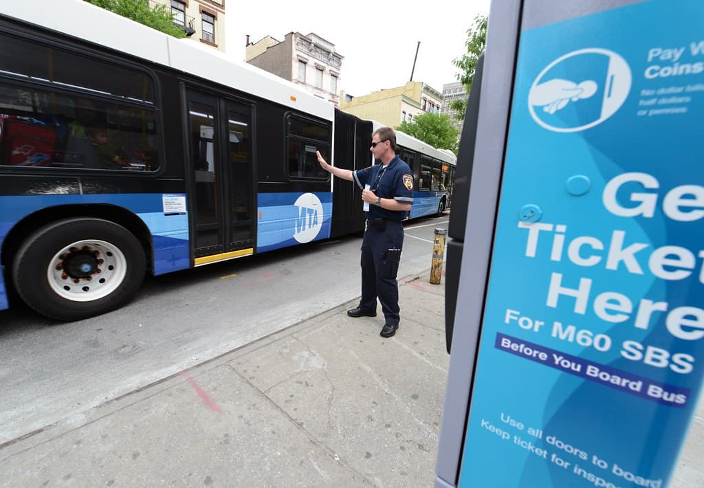A new bus line launches along a city corridor